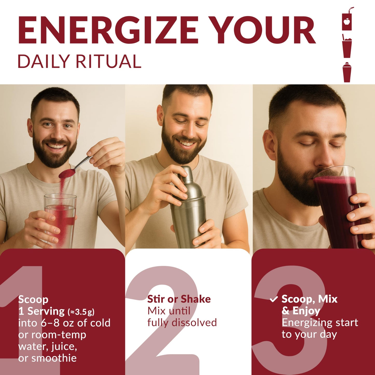 Nautical Elements Organic Beet Juice Powder 20:1 Concentration, Circulation Support, Nitric Oxide Booster, Cold-Pressed Beet Root Powder Supplement, 12.3 oz