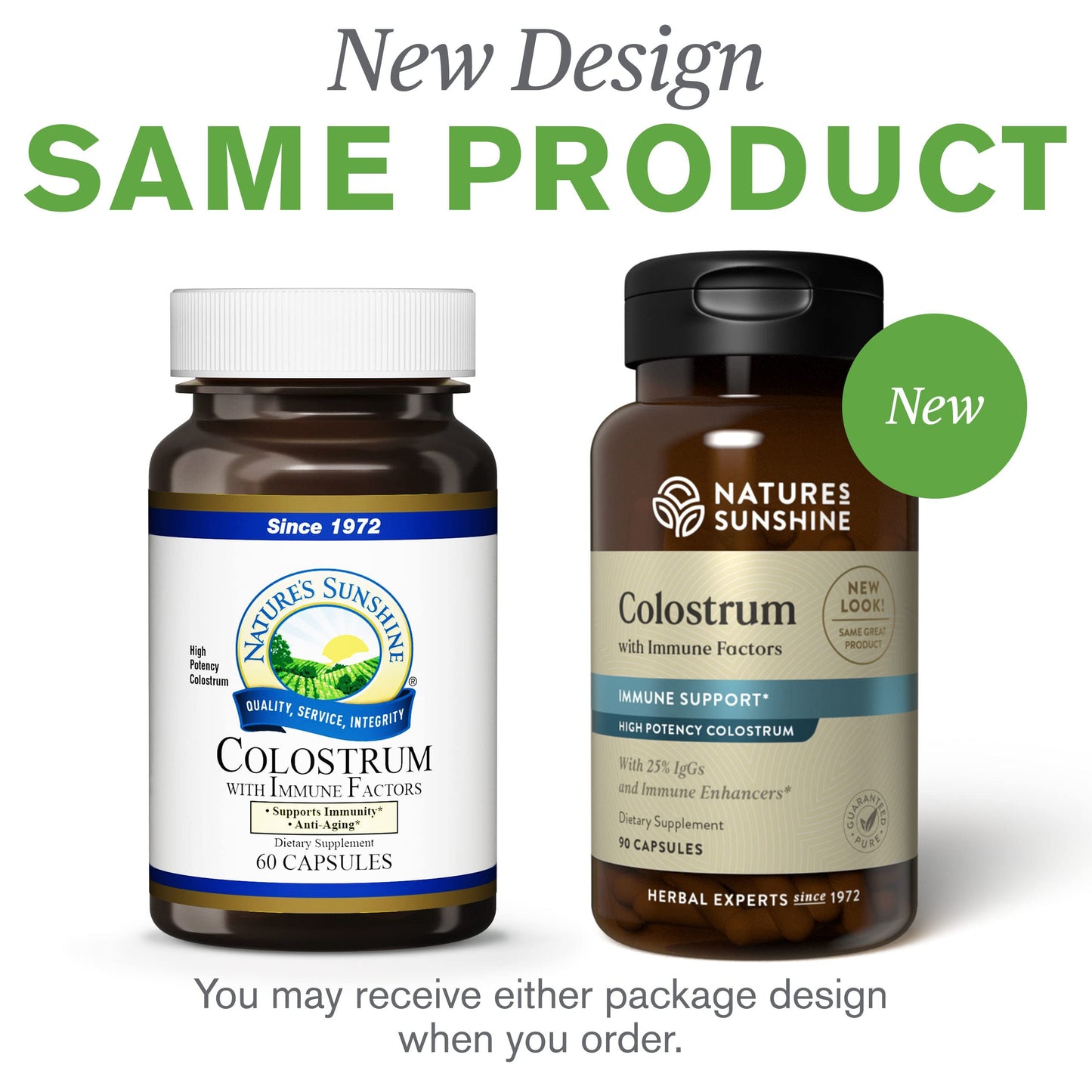 Nature's Sunshine Colostrum with Immune Factors, 60 Capsules