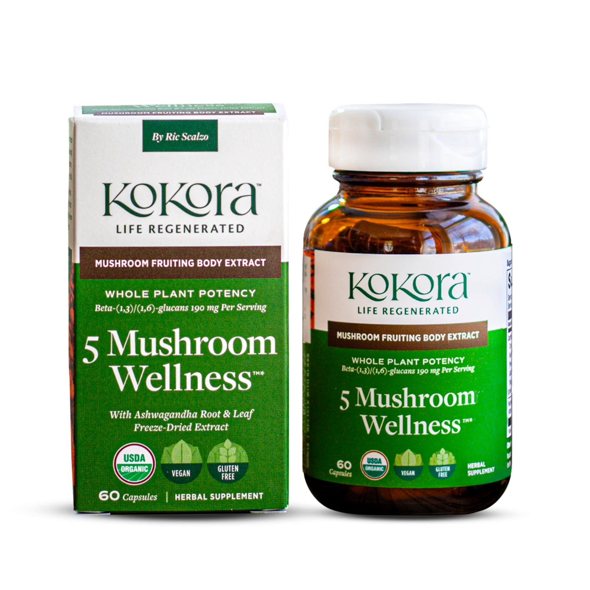 kokora 5 Mushroom Wellness 60 Capsules