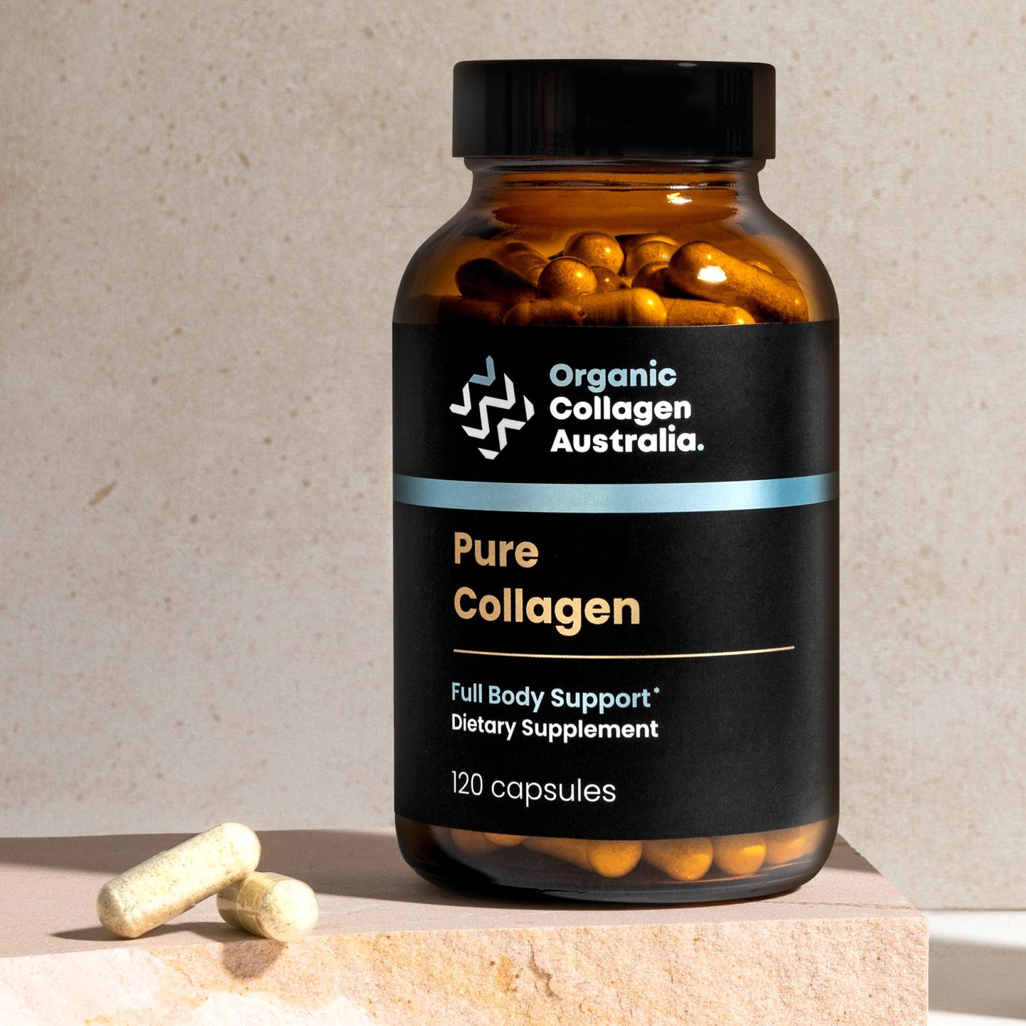 Organic Collagen Australia Pure Hydrolyzed Collagen Capsules, 120 Capsules