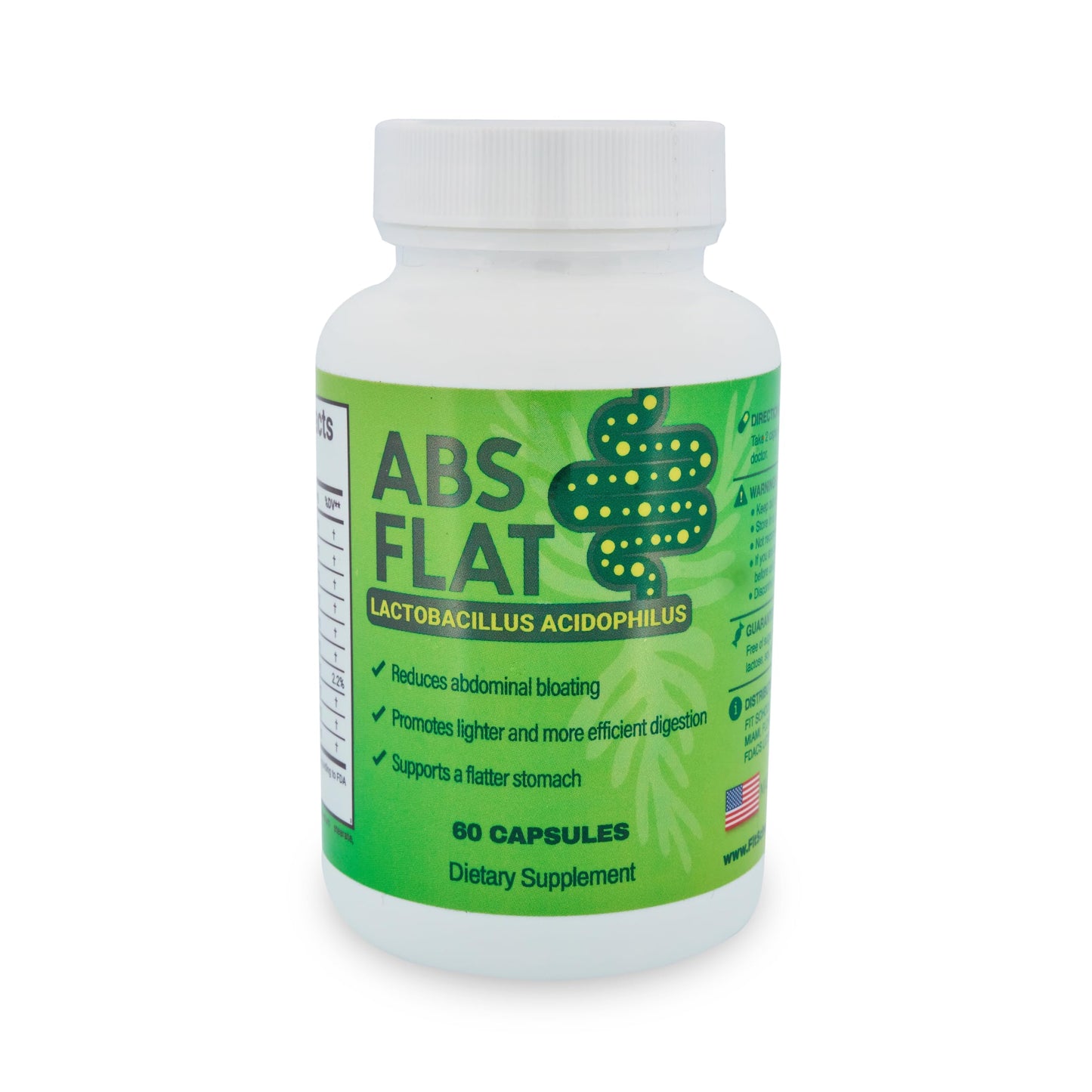 ABSFLAT Lactobacillus Acidophilus Probiotic Supplement Capsule 1 Count