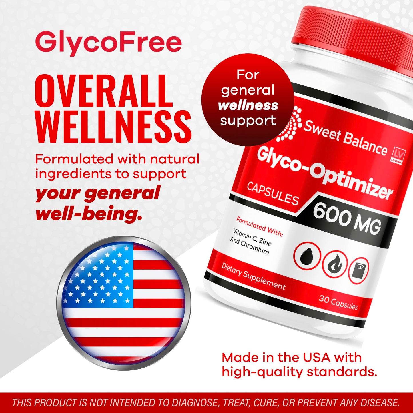 LIVORKA Sweet Balance Glyco Optimizer Capsules, 60 Capsules