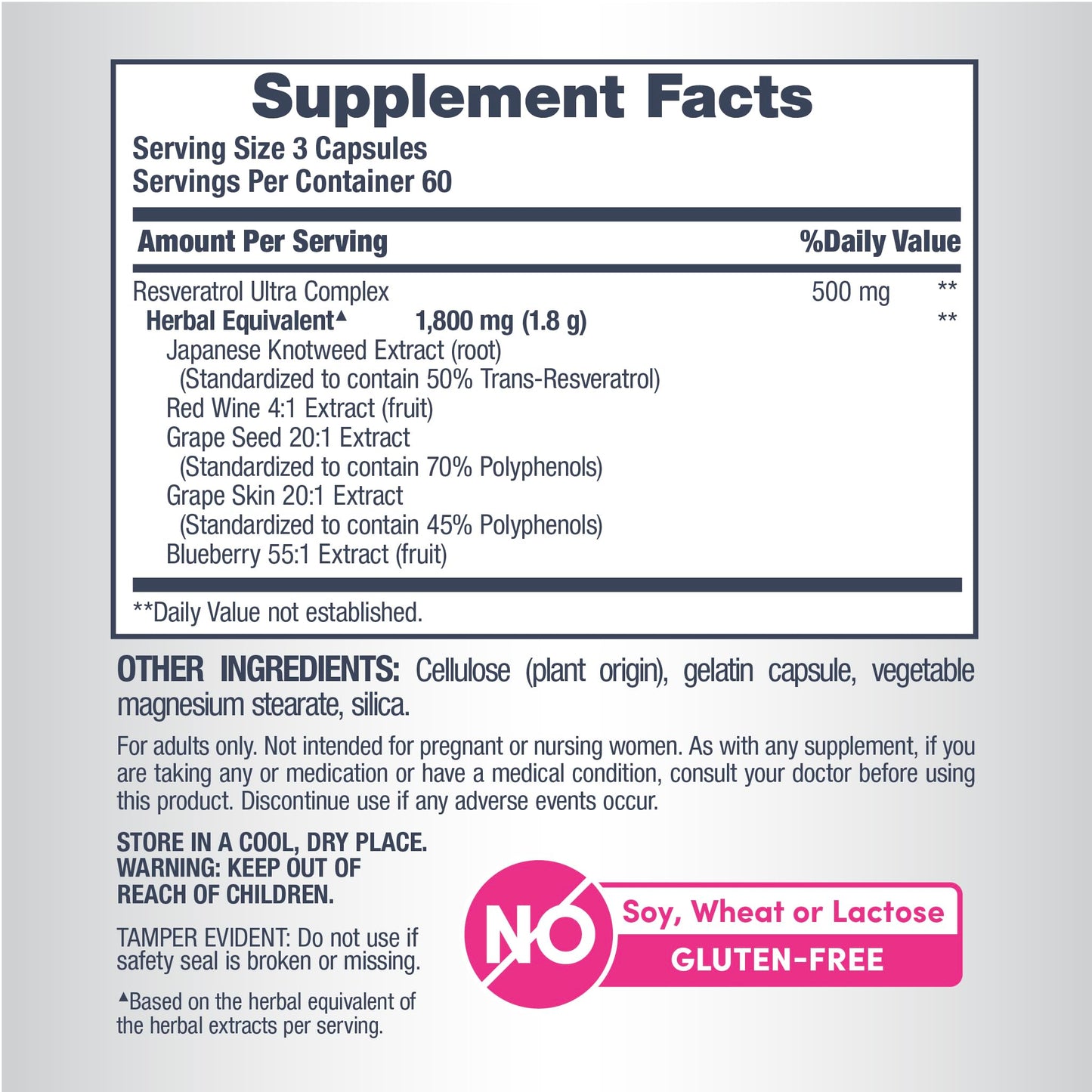 NeoCell Resveratrol Supplement 180 Capsules
