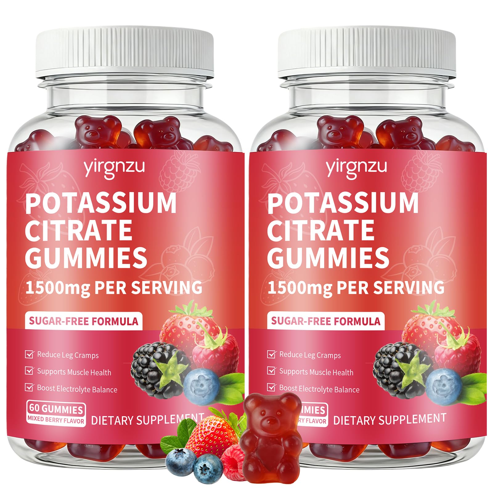 yirgnzu Potassium Citrate Gummies 60 Count