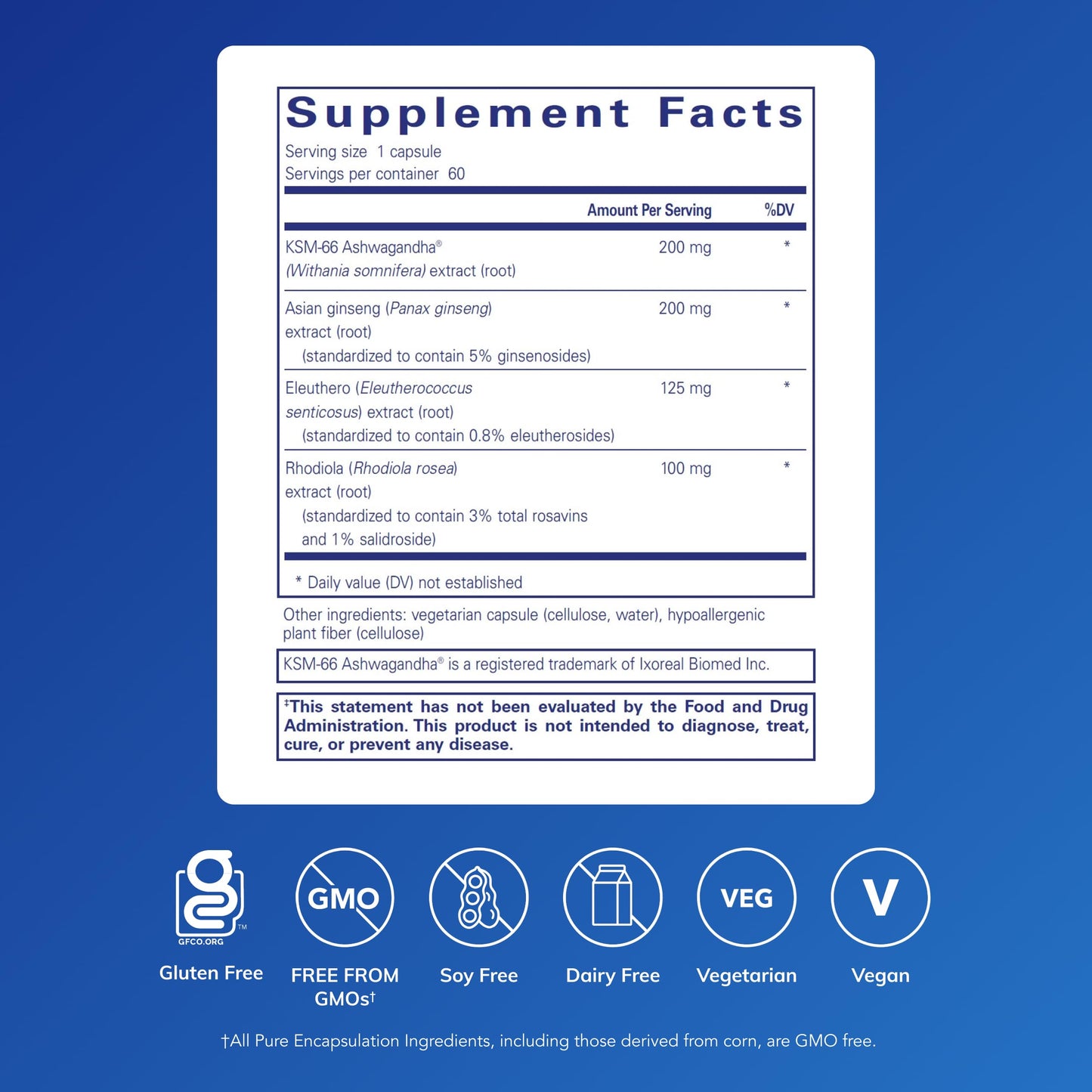 Pure Encapsulations Energy Xtra Capsule 60 Capsules