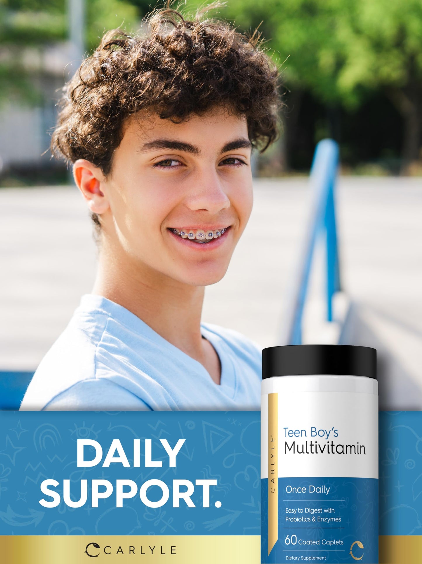 Carlyle Teen Multivitamin for Boys Caplets 60 Count