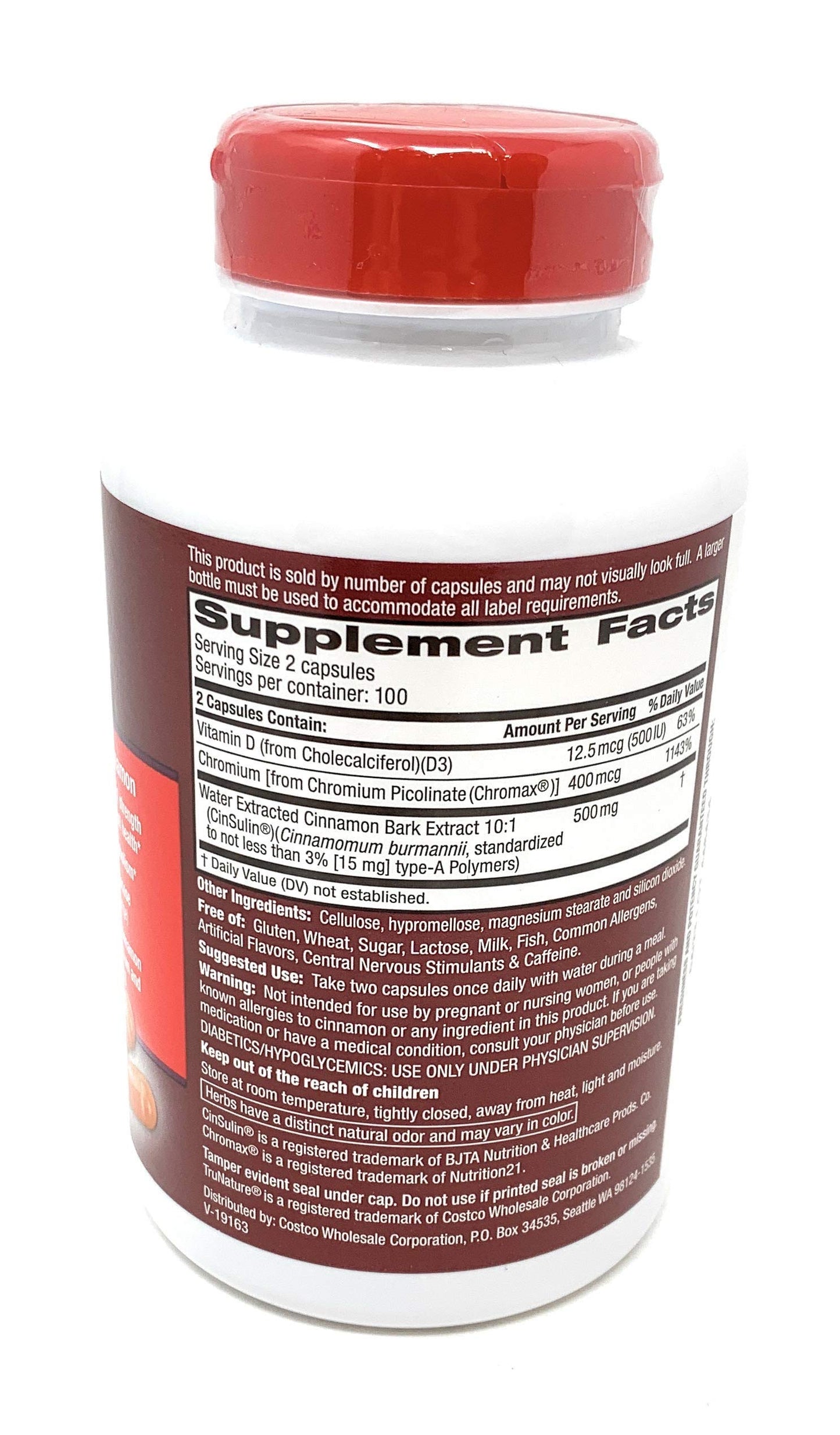 TruNature CinSulin 500mg Capsules, 200 Capsules