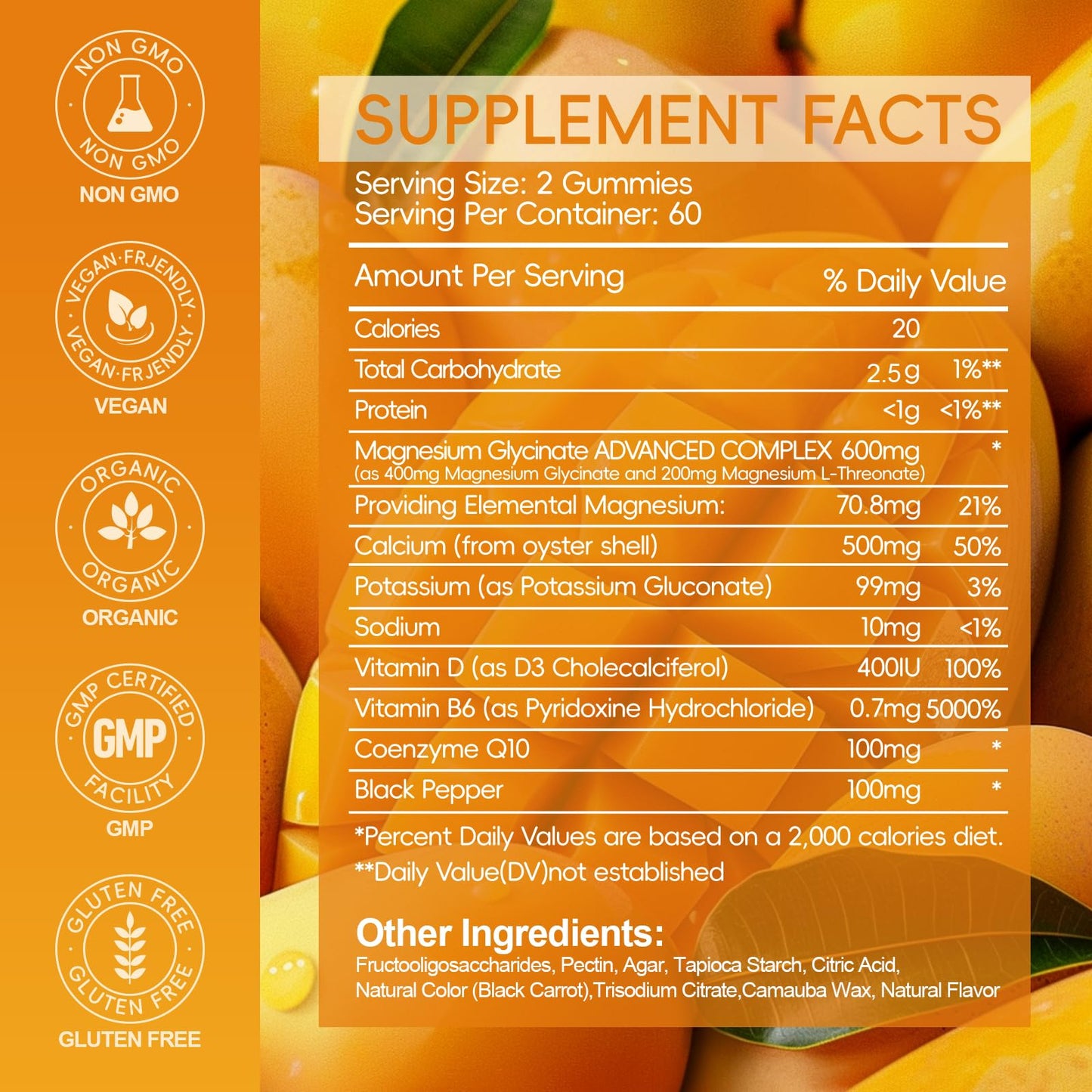 Cytona Magnesium Glycinate Gummies 600mg, 120 Count