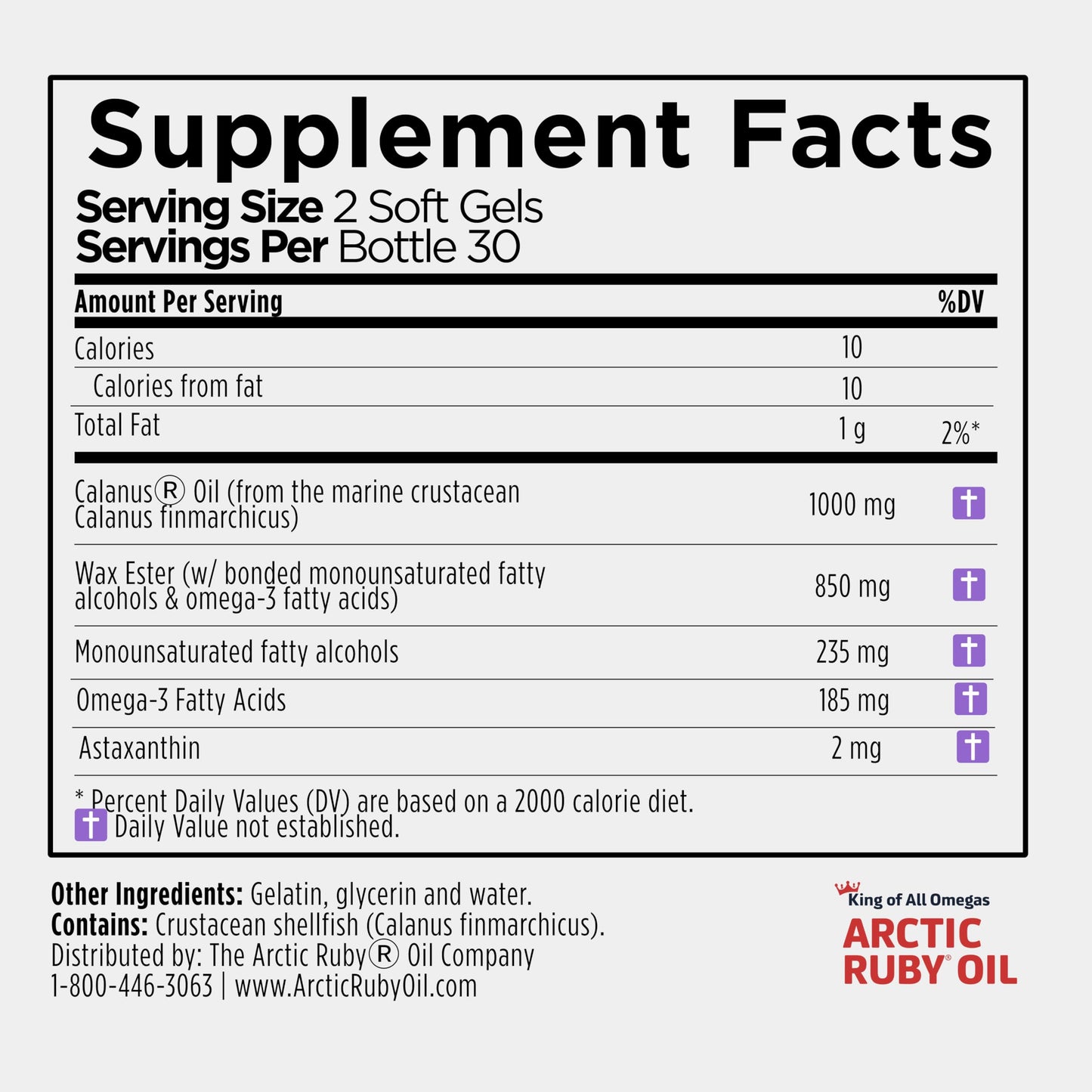 Immunocorp Arctic Ruby Oil Omega-3 Supplement with Astaxanthin 2mg Softgels 180