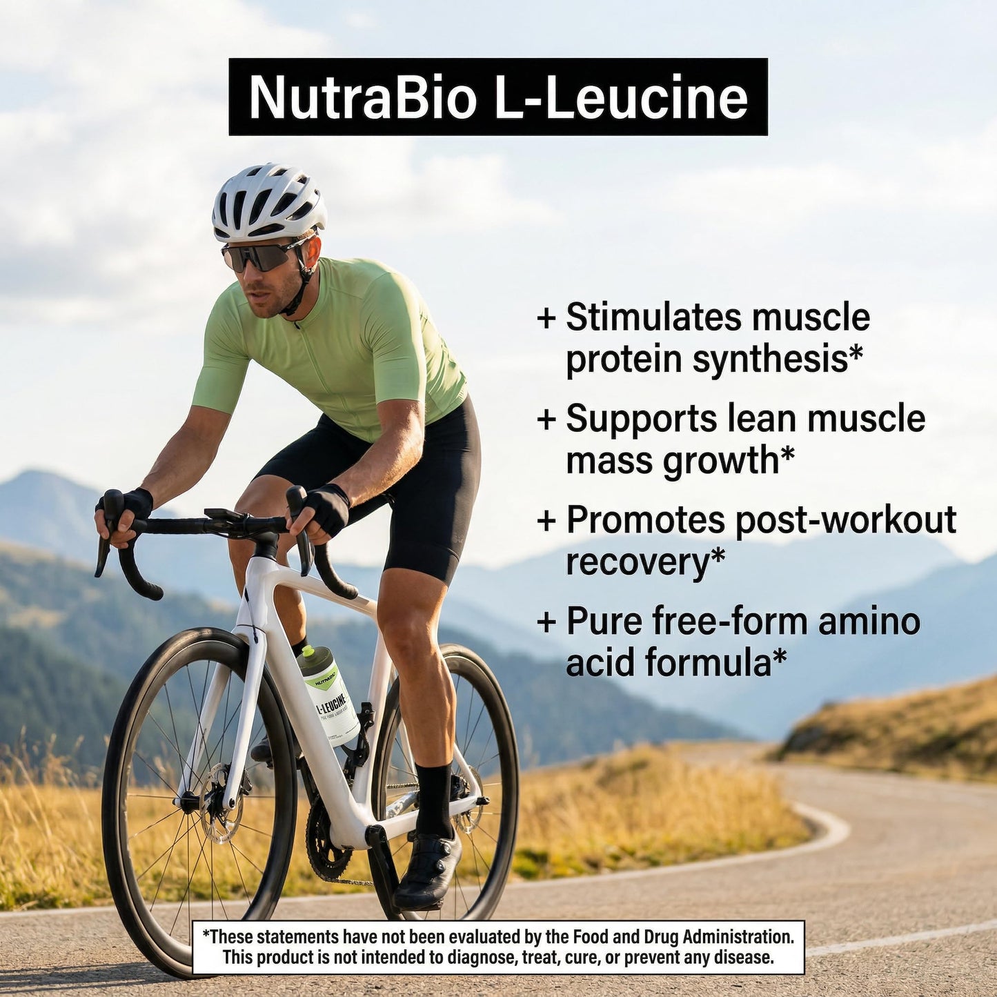 NutraBio L-Leucine Powder 1.1 Pound