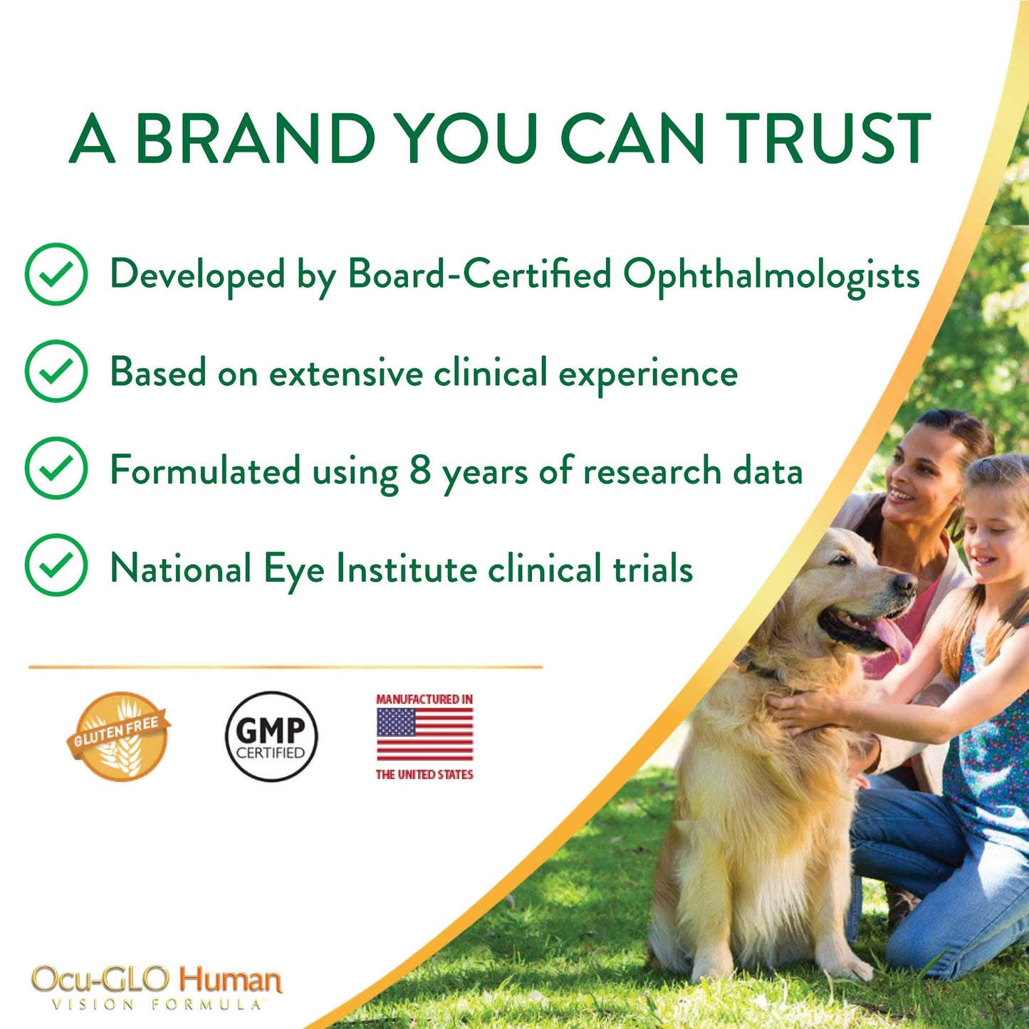 Ocu-GLO Human Vision Formula Eye Health Support Capsules, 90 Count