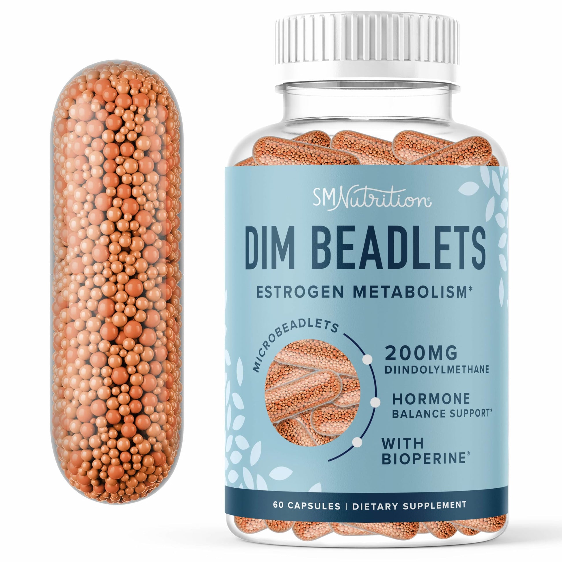 SMNutrition DIM Supplement 200 mg for Hormone Balance Capsule 60 Count