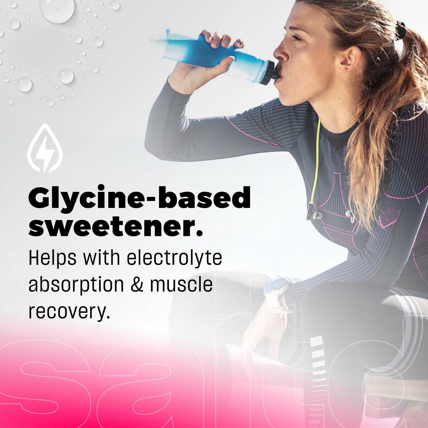 INSALTD Sugar-Free Electrolyte Powder Packets, 12 Packets, Glycine-Sweetened, No Stevia, High Potency