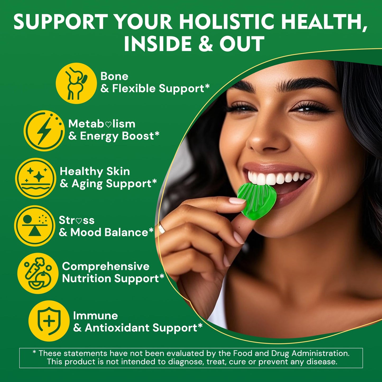 Nextdia Moringa Gummies 1000mg, Sugar-Free Superfood Gummies for Women & Men Gummy 120 Count