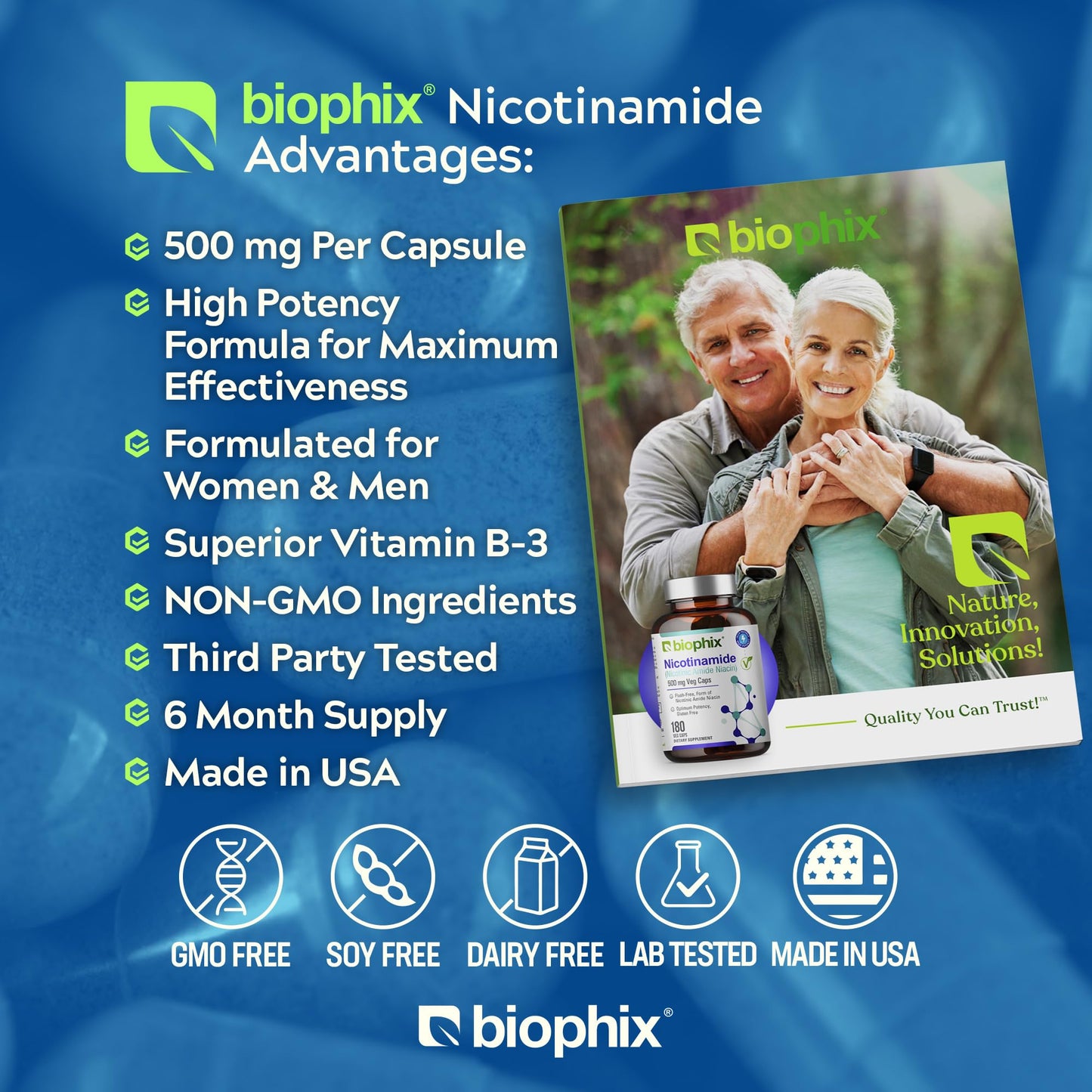 biophix B-3 Nicotinamide 500 mg 180 Capsules
