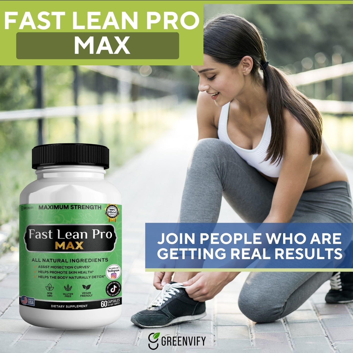 GREENVIFY Fast Lean Pro Max Natural Dietary Supplement Capsule, 60 Capsules