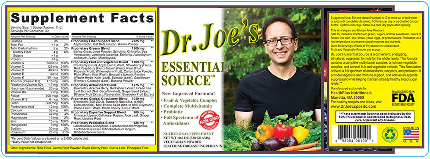 Dr. Joe's Essential Source Powder 10.6 Ounces