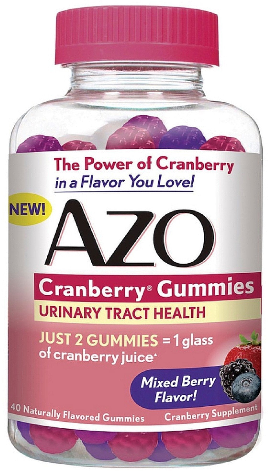 AZO Cranberry Gummies Urinary Tract Health Mixed Berry 160 Gummies