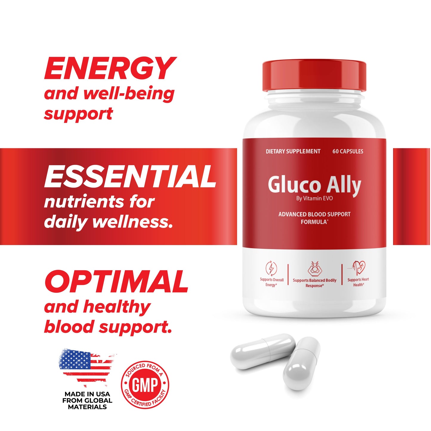 Vitamin Evo Gluco Ally Capsules 60 Count