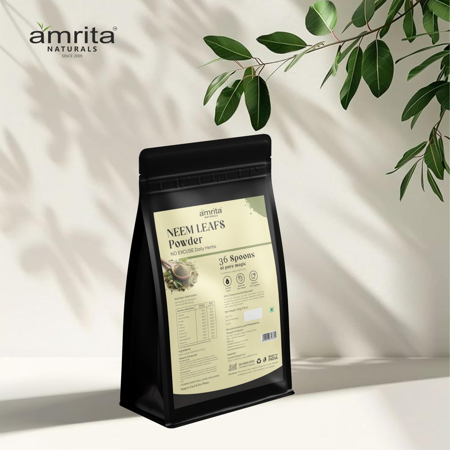 Amrita Naturals Neem Leaf Powder 3.88 oz