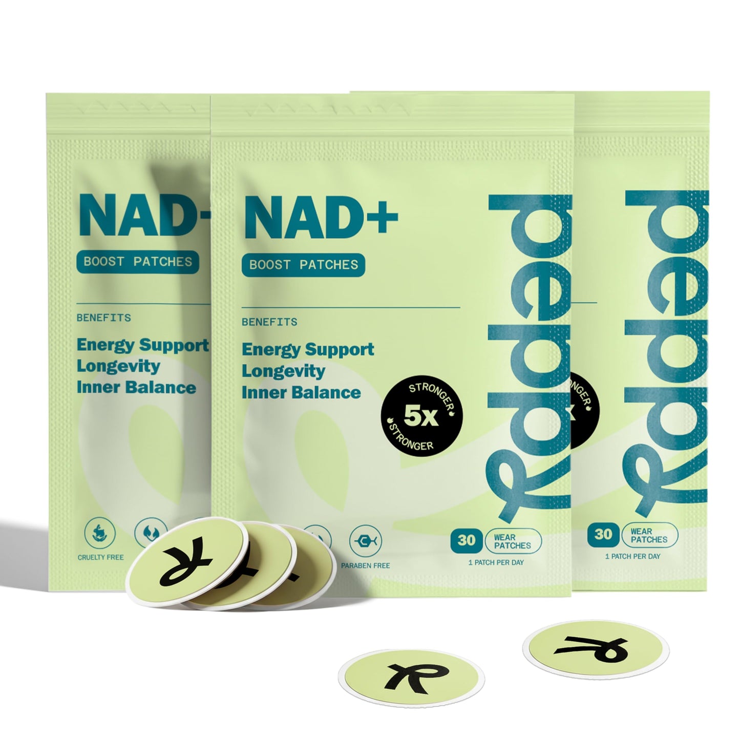 peppy NAD+ Patches for Women & Men Capsule 90 Count