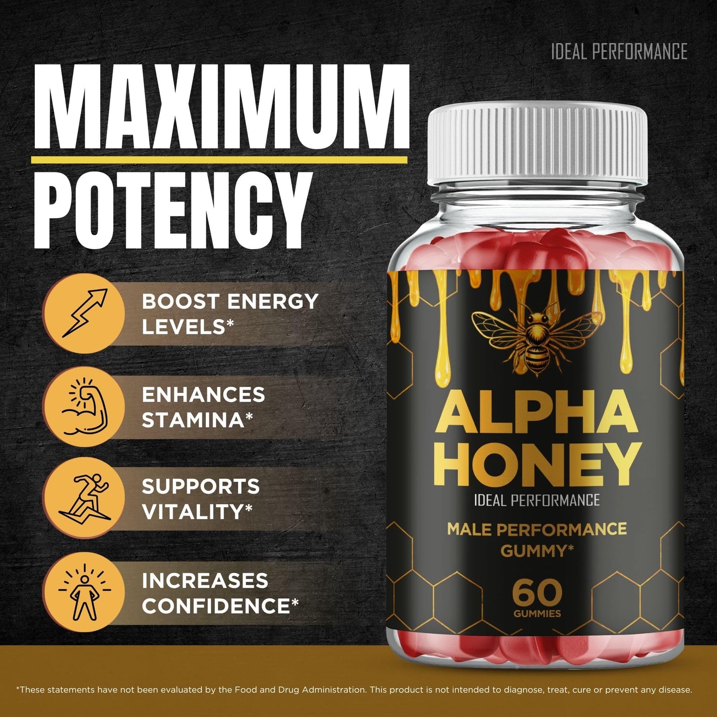 IDEAL PERFORMANCE Alpha Honey Gummies Gummy 300