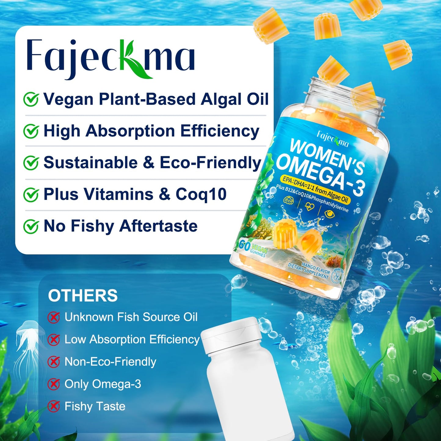 Fajeckma Women's Omega-3 Gummies 120 Count