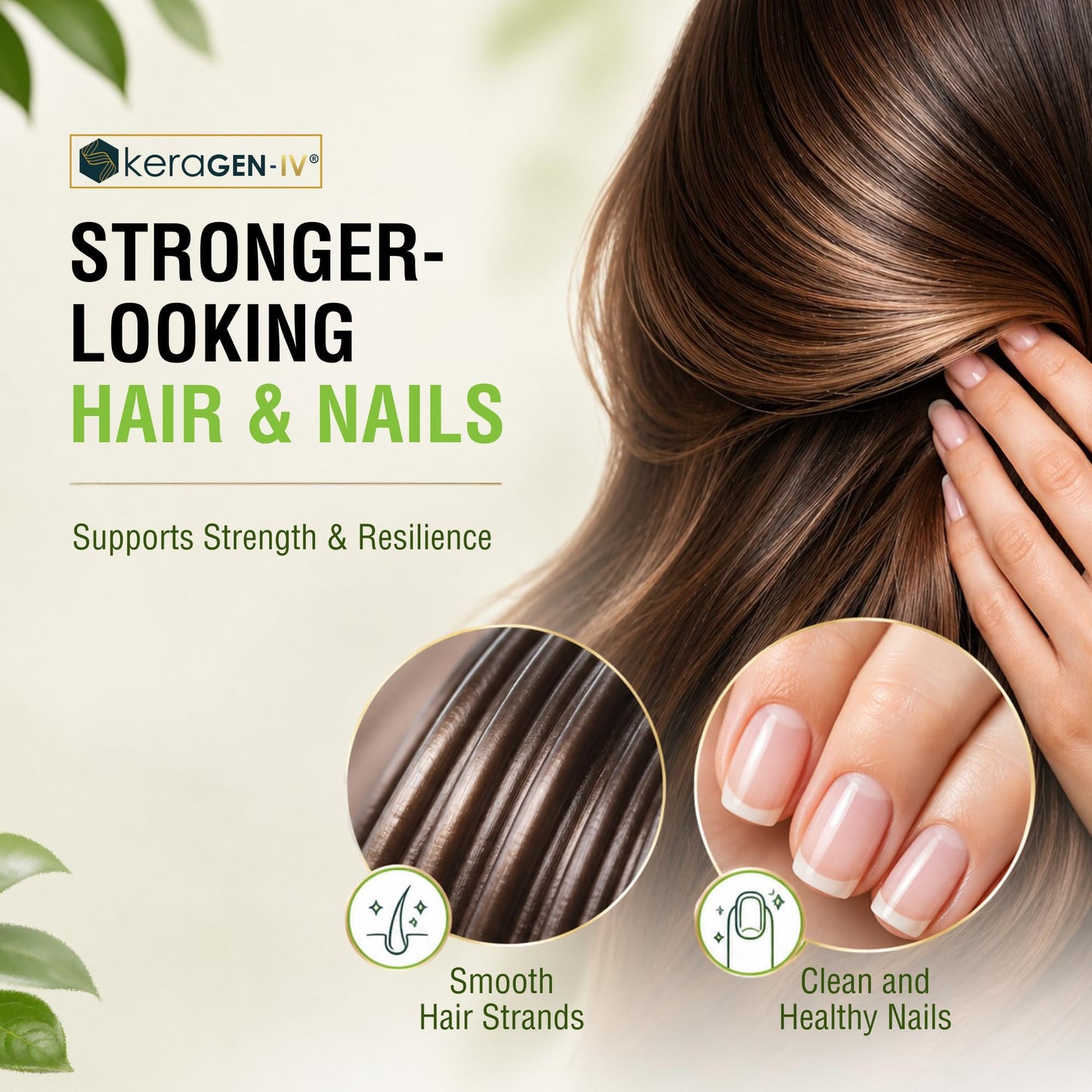 Magceutics KeraMag – Hair, Skin & Nails Support with Digestible Functional Keratin (KeraGEN-IV) & Magtein Magnesium L-Threonate – Clinically Studied, 90 Capsules