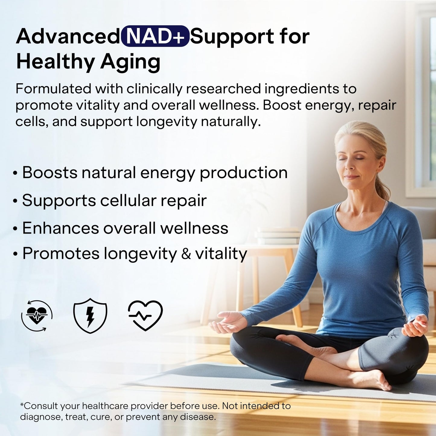 Pharmlitalia Liposomal NAD+ Supplement with Resveratrol Nicotinamide Riboside 1000 mg, NAD Supplements for Women & Men NMN Alternative, 120 Capsules