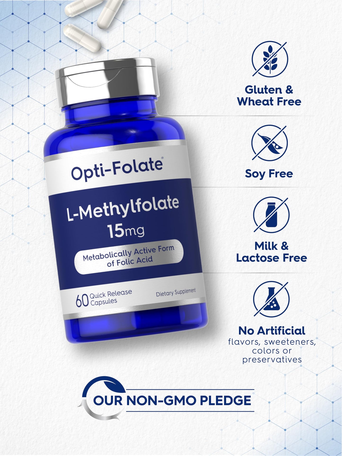 Carlyle L-Methylfolate 15mg Capsules 60 Count
