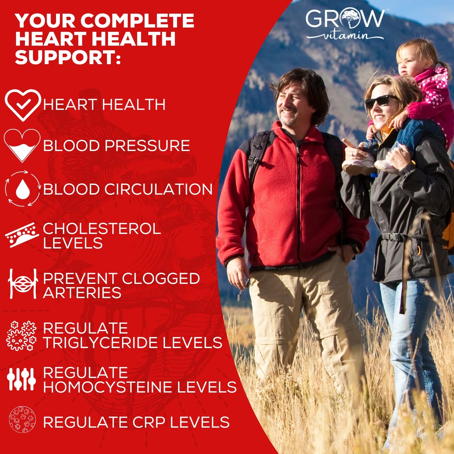 Grow Vitamin Heart Support Capsule, 90 Count