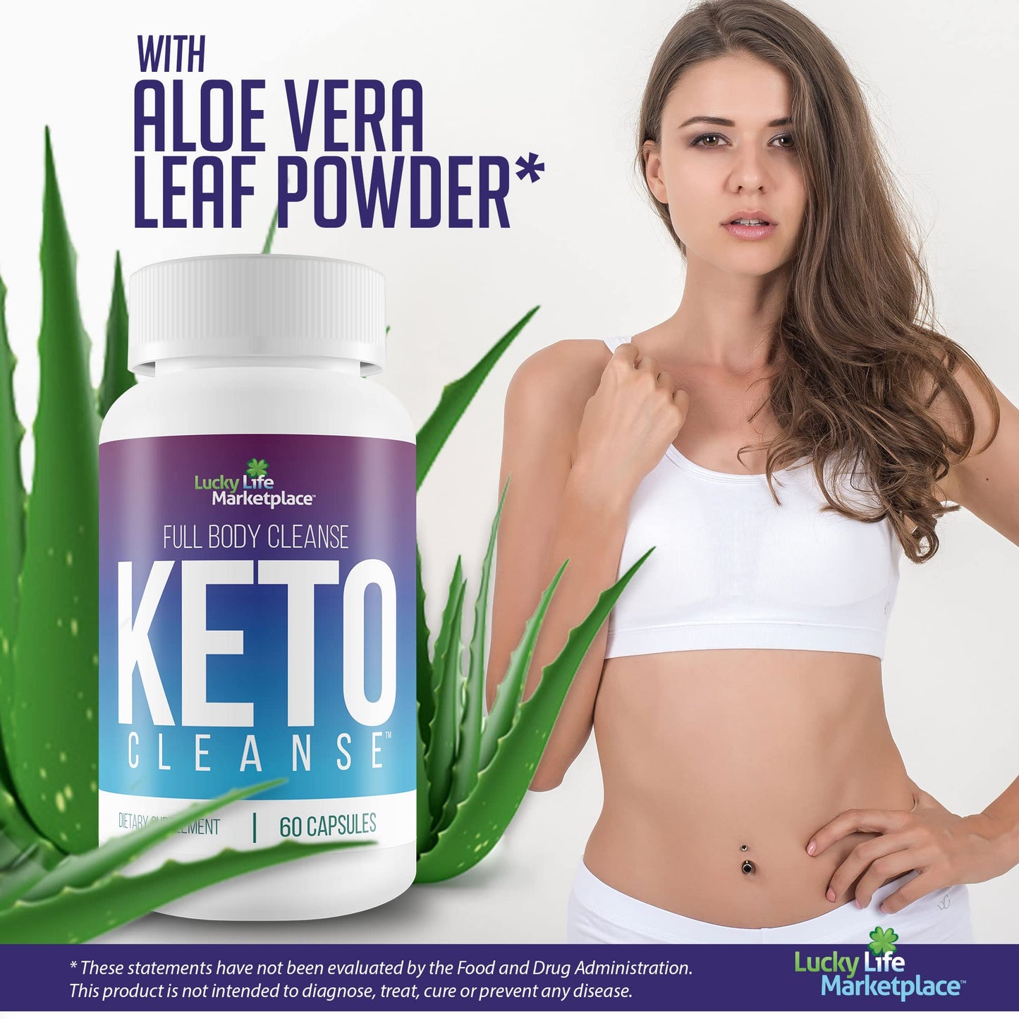 Generic Keto Cleanse - Natural Full Body Cleanse with Probiotics Capsules 60 Count