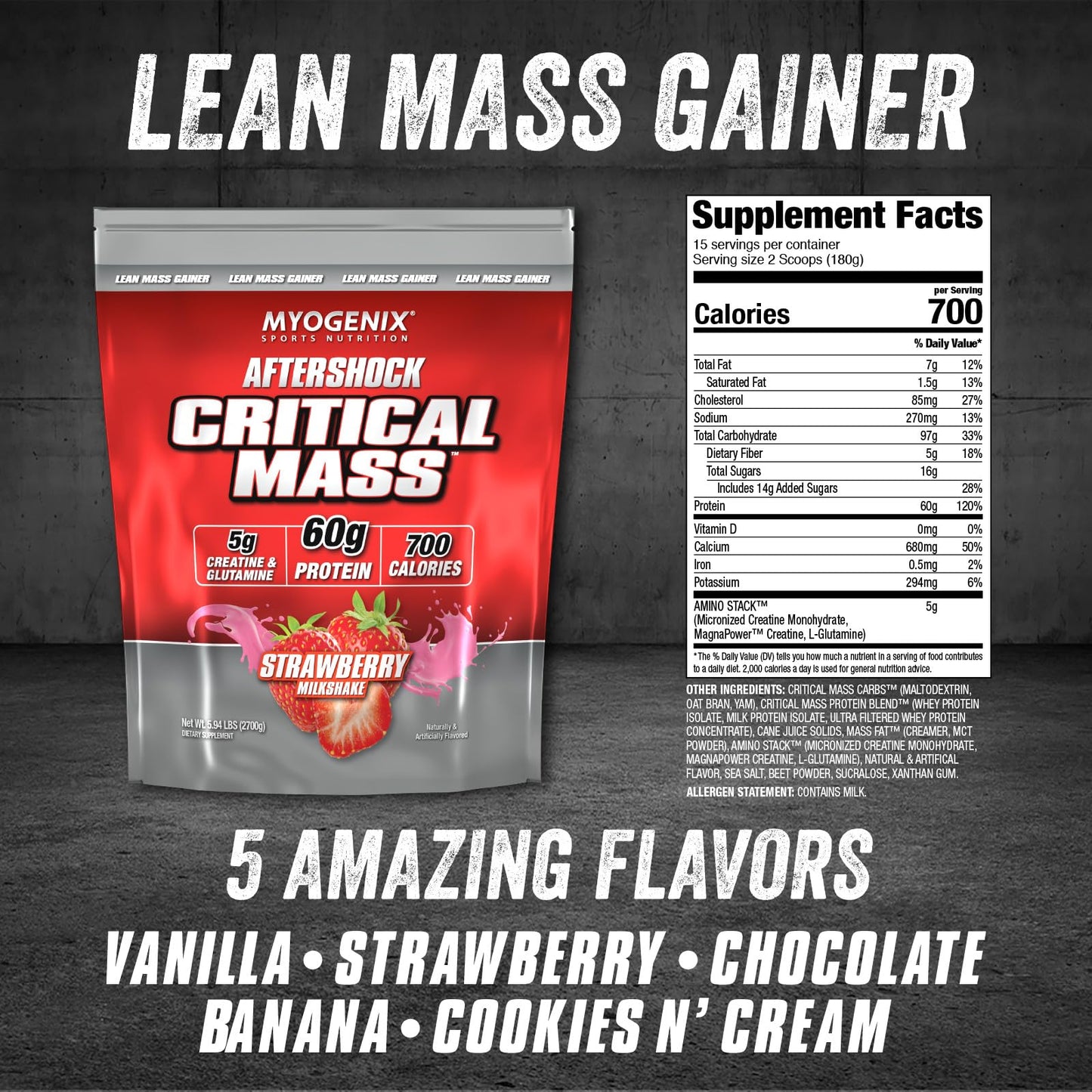 Myogenix Critical Mass Gainer Powder 95.04