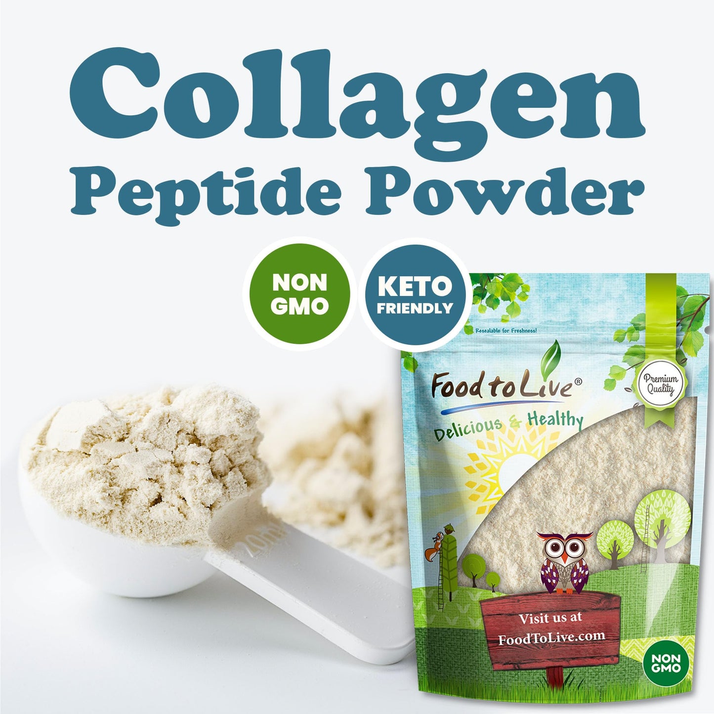 Food to Live Collagen Peptide Powder 16