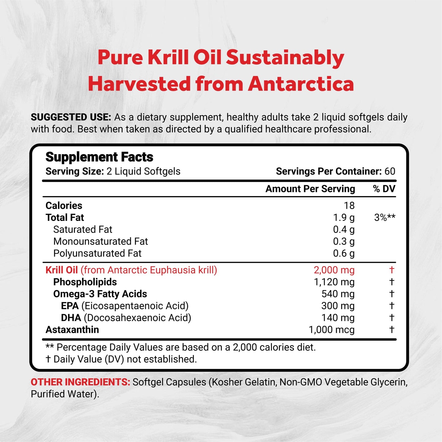 Naturalis Krill Oil 2000mg Softgels, 120 Count