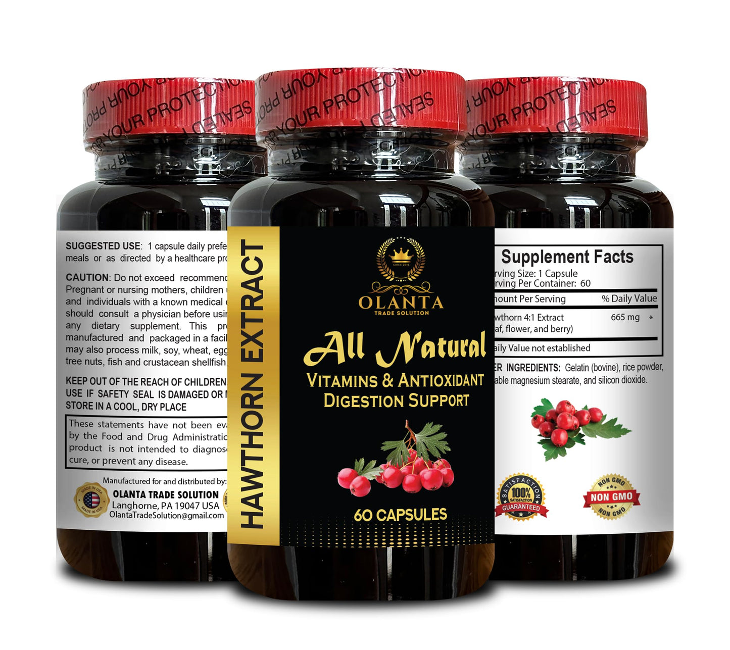 OLANTA TRADE SOLUTION Hawthorn Berry Extract Capsules 60 Capsules