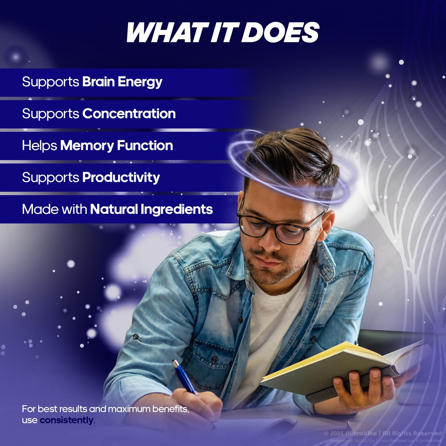 NutraVibe Memovita Capsules – Memo Vita Master Formula for Focus, Clarity, Concentration & Sharp Memory, 180 Capsules