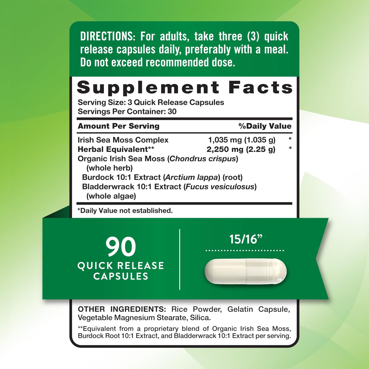 Nature's Truth Irish Sea Moss 90 Capsules