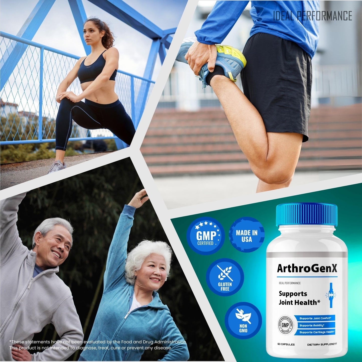 IDEAL PERFORMANCE ArthroGenX Joint Supplement Capsules, 180 Capsules