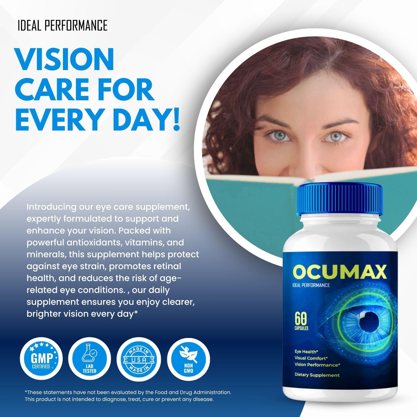 IDEAL PERFORMANCE Ocumax Vision Care Eye, 300 Capsules