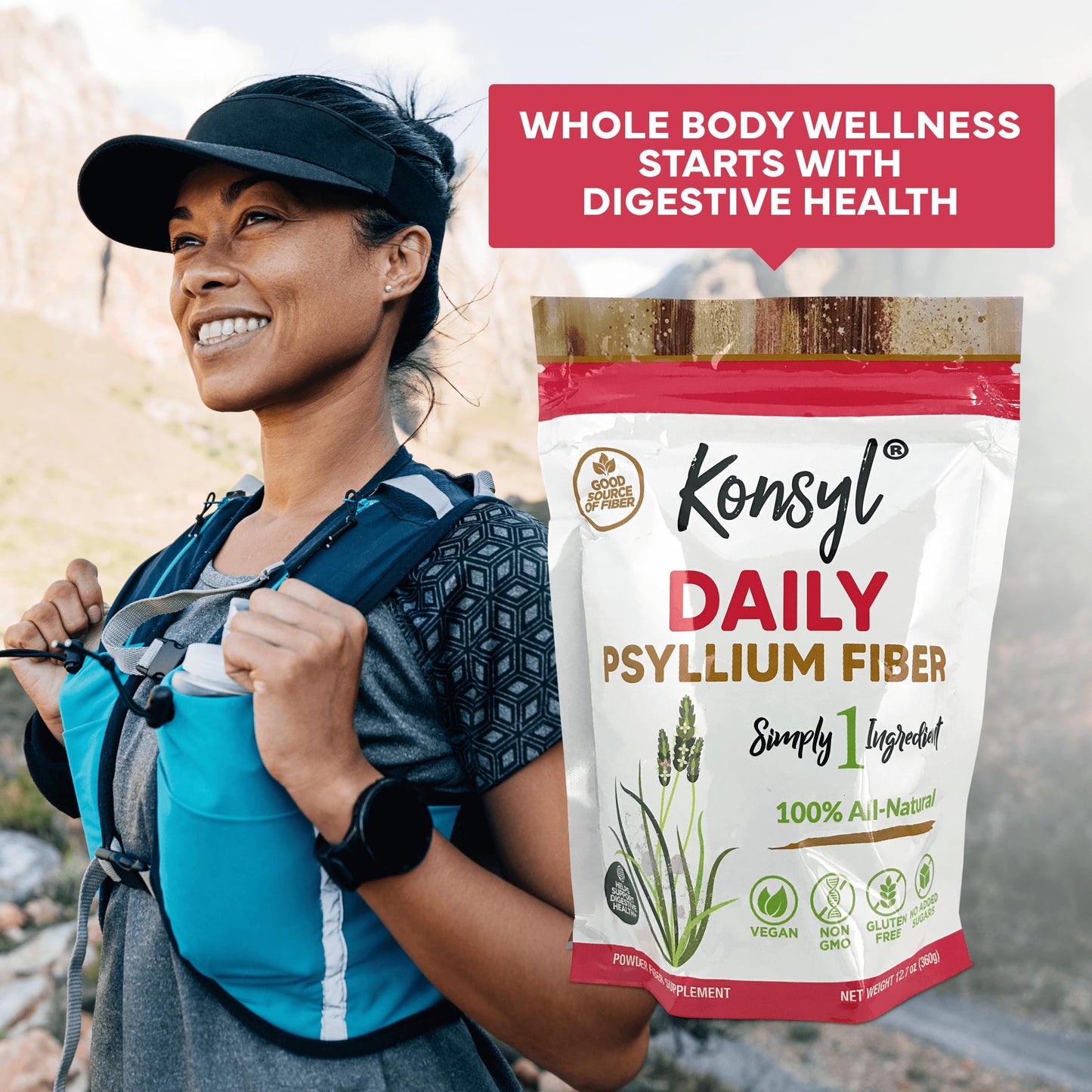 Konsyl Daily Psyllium Fiber Powder 12.7 oz
