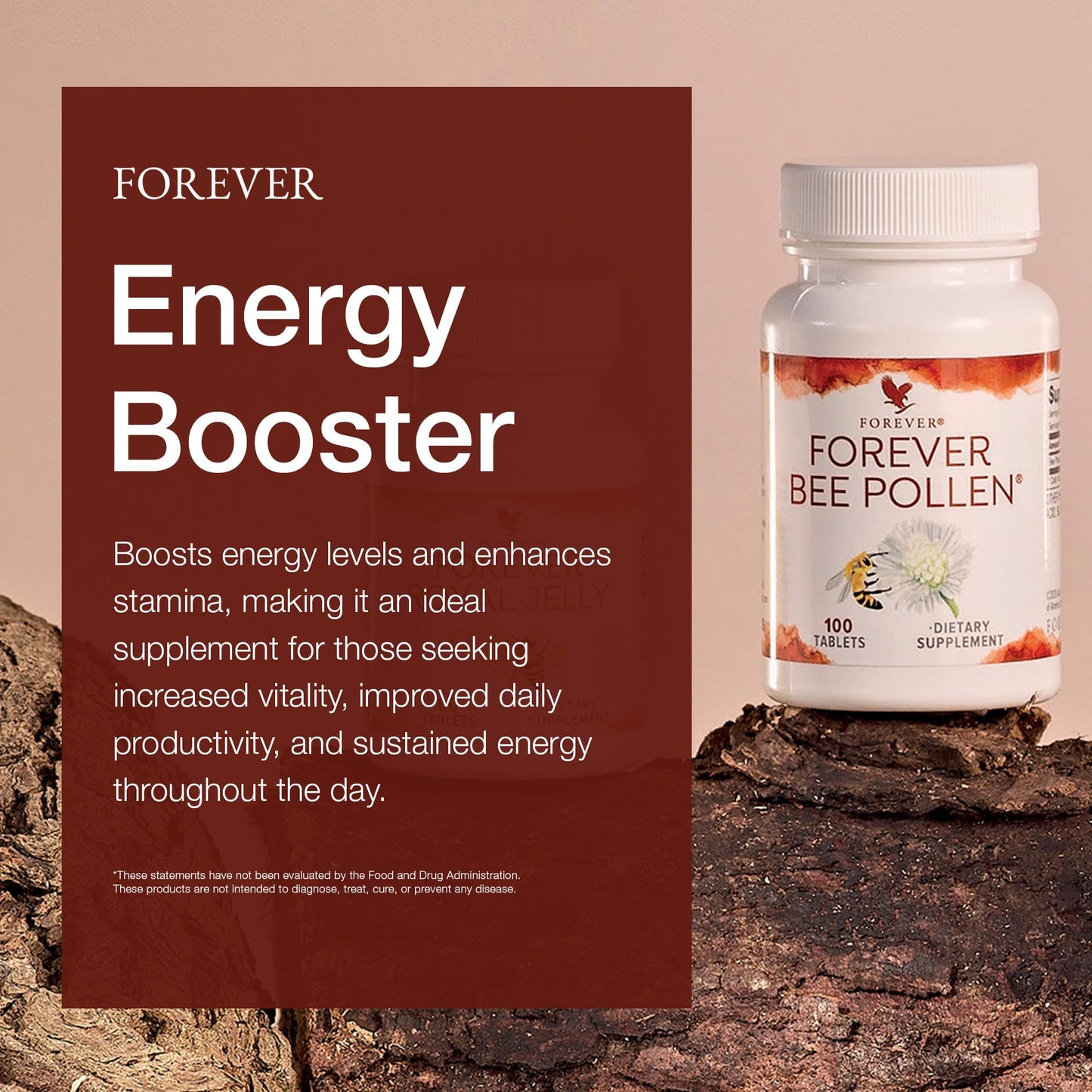 Forever Living Products Bee Pollen Tablets, 100 Count (Pack of 2)