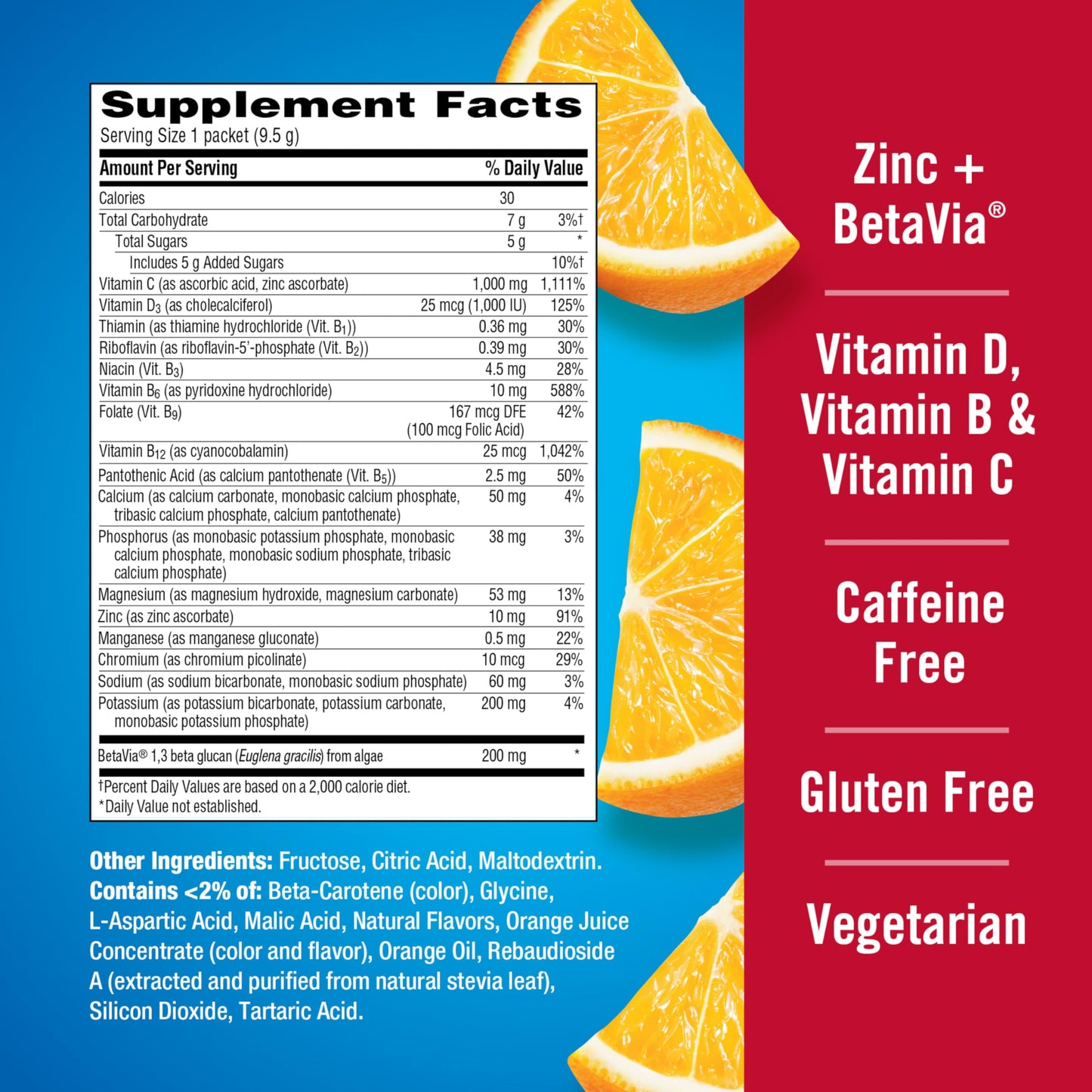 Emergen-C Immune+ Triple Action Immune Support Powder 30 Count