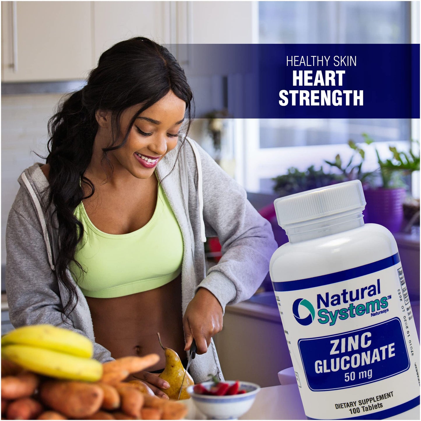 Natural Systems Naturasys Zinc Gluconate 50 mg Tablet, 100 Count