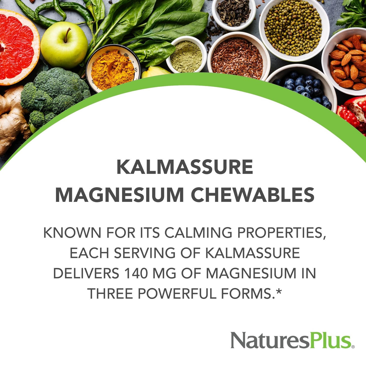 NaturesPlus KalmAssure Magnesium Chewable 60 Tablets