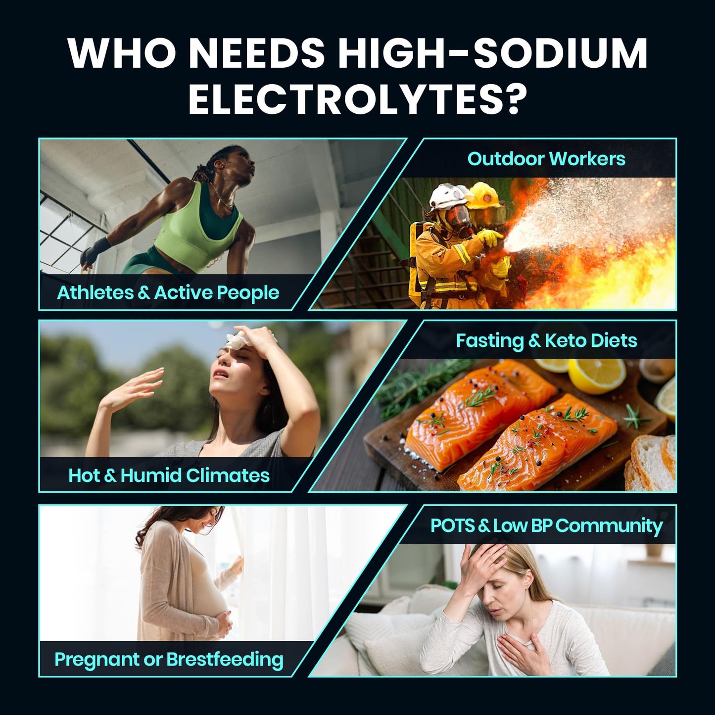 Venture Pal High Sodium Sugar-Free Electrolytes Powder Packets