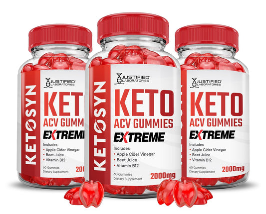 Justified Laboratories Ketosyn Keto ACV Gummies Extreme (2000 mg) 180 Gummies