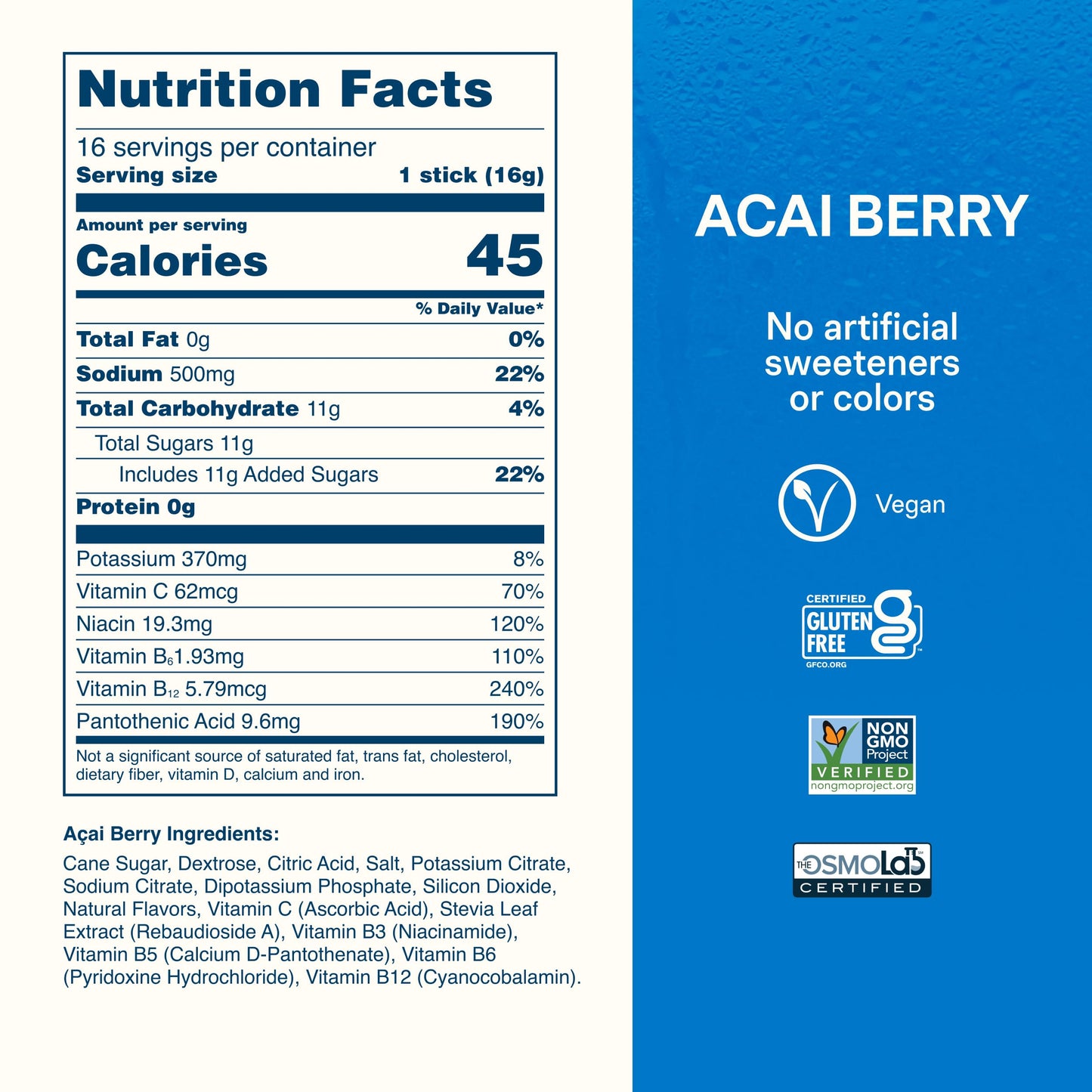 Liquid I.V. Hydration Electrolytes Arctic Raspberry Powder, 16 Count