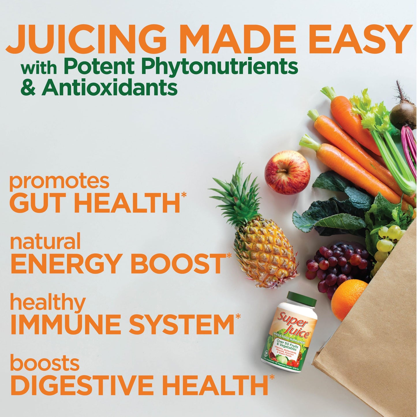 Super Juice Wholefood Supplement Capsule, 60 Capsules