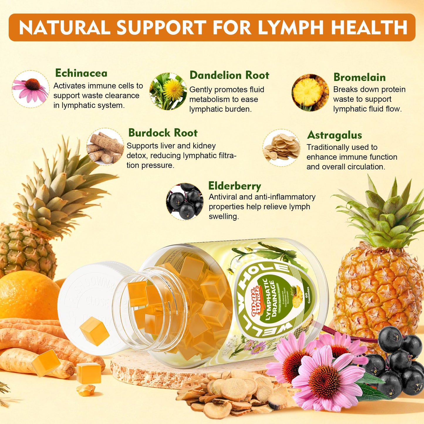 Well&Whole Lymphatic Drainage Gummies, 60 Count